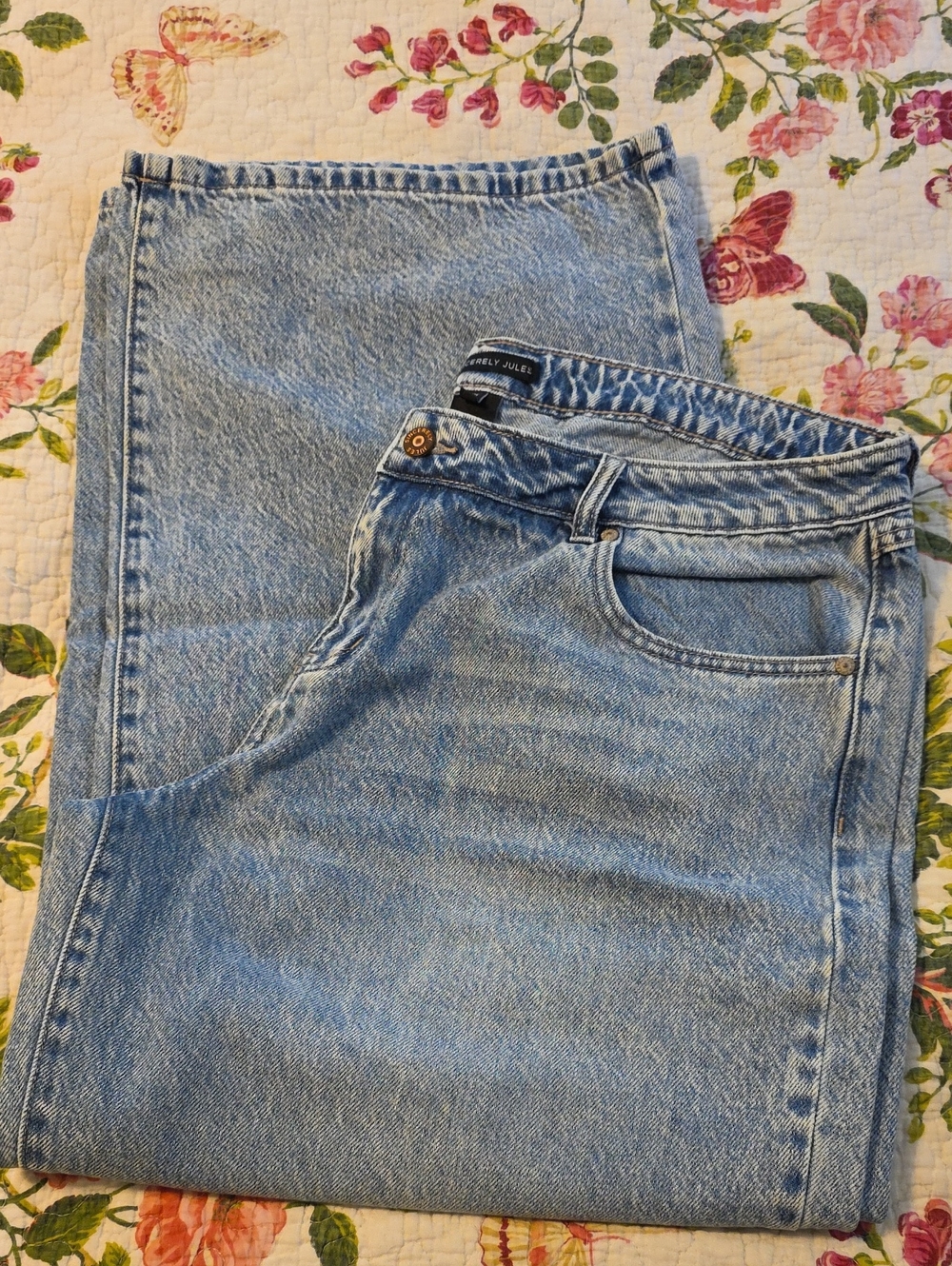 Light Wash Blue Wide Leg Denim Jeans